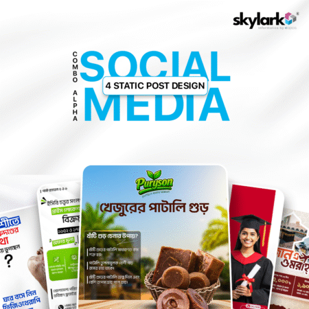 Combo Alpha: 4 Static Social Media Post Design